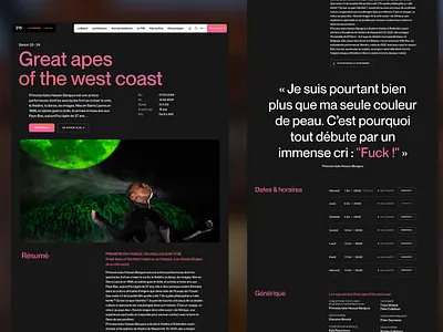 TNS - Theâtre National de Strasbourg acting art artist billetterie booking boradway gradient interaction interface landing motion design product design program strasbourg theatre ticketing tns ui design ux design website