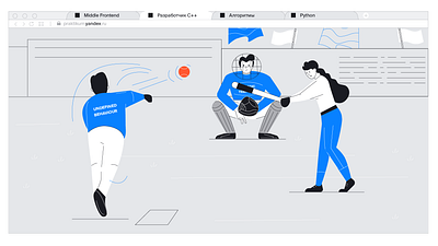 yandex practicum 2d character design flat illustration