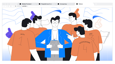 yandex practicum 2d character design flat illustration