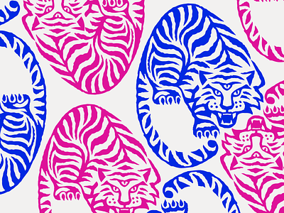 The Third Eye animal beast branding drawing eye fangs illustration jungle leaves logo neon roar striipes third tiger