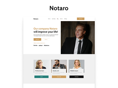 Notaro attorney website design lawyer lawyer website professional responsive design webflow webflow development webflow services website design