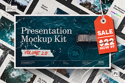 16x9 Slide Mockup Kit Vol 2.0 isometric presentation mockups