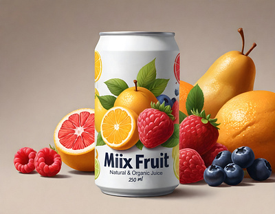 Fruit Can Label Design can design can label fruit can fruit can design fruit label fruit packaging graphic design label design packaging design tin can design