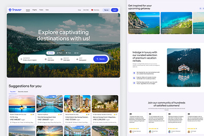 Travor - Travel Website Home Page branding design ui ux