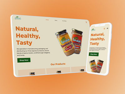 E-commerce Landing Page commerce deisign ecommerce food landing page mobile shopify ui web