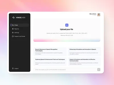 Voiceover - AI voice analysis chat ai ai analysis ai chat artificial intelligence chat gpt interface learning machine natural language processing speech recognition speech to text text analysis text to speech voice ai voice tech