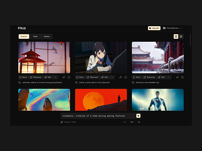 Pika | Homepage views animation ui web web app