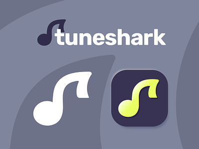 Tuneshark Identity app audio brand mark branding digital fin fish graphic design guitar icon identity illustration logo logo design minimalist music ocean print shark typography