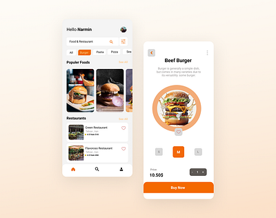 Fast food app branding burger fast food graphic design logo ui ux