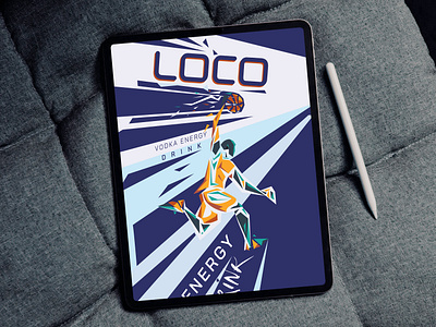 Loco Energy Drink | Design canette Vodka artwork branding can design character illustration drawing graphic design illustration