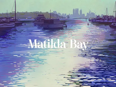 Matilda Bay, Western Australia australia australian digitalart illustration landscape perth