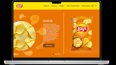 UI design is based on the Lay's Chips of Hero section design figma motion graphics prototype slider ui uiux userinterface ux website