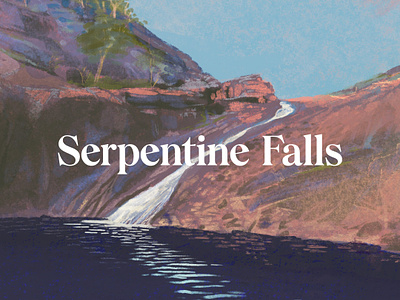 Serpentine Falls, Western Australia australia australian digitalart illustration landscape perth