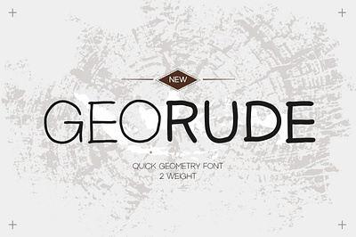 Georude - Quick Geometry Font display font family georude quick geometry font handwritten font headline instagram logo packaging quotes