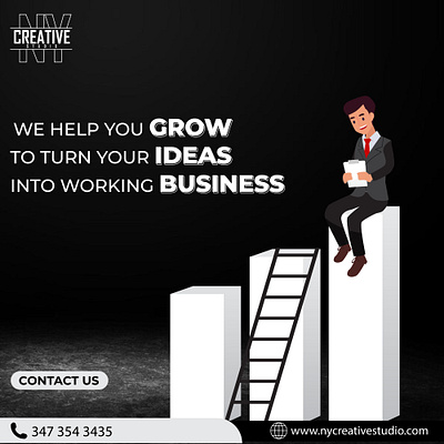 Grow Ideas branding brochures business design graphic design grow ideas illustration logo ny creative studio typography ui ux vector