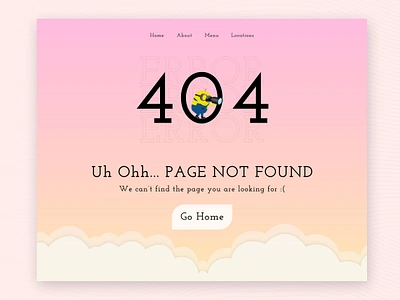 404 Error Page Design 404error 404page dailyui dailyui008 dailyuichallenge figma pagenotfound ui uidesigner userinterface ux