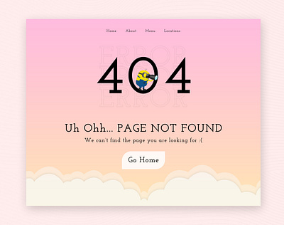 404 Error Page Design 404error 404page dailyui dailyui008 dailyuichallenge figma pagenotfound ui uidesigner userinterface ux