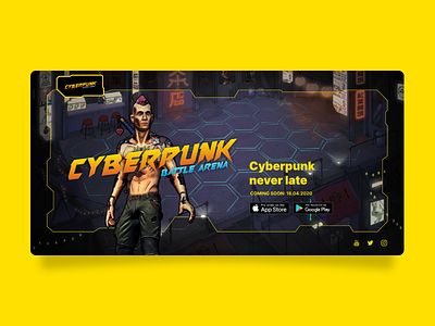 Cyber punk cyber punk firstshot game heropage ui webdesign