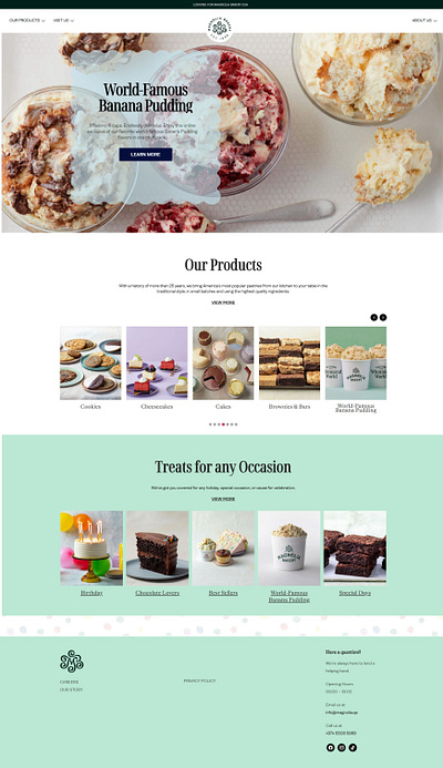 Custom made website for Magnolia Bakery Franchise (Qatar)