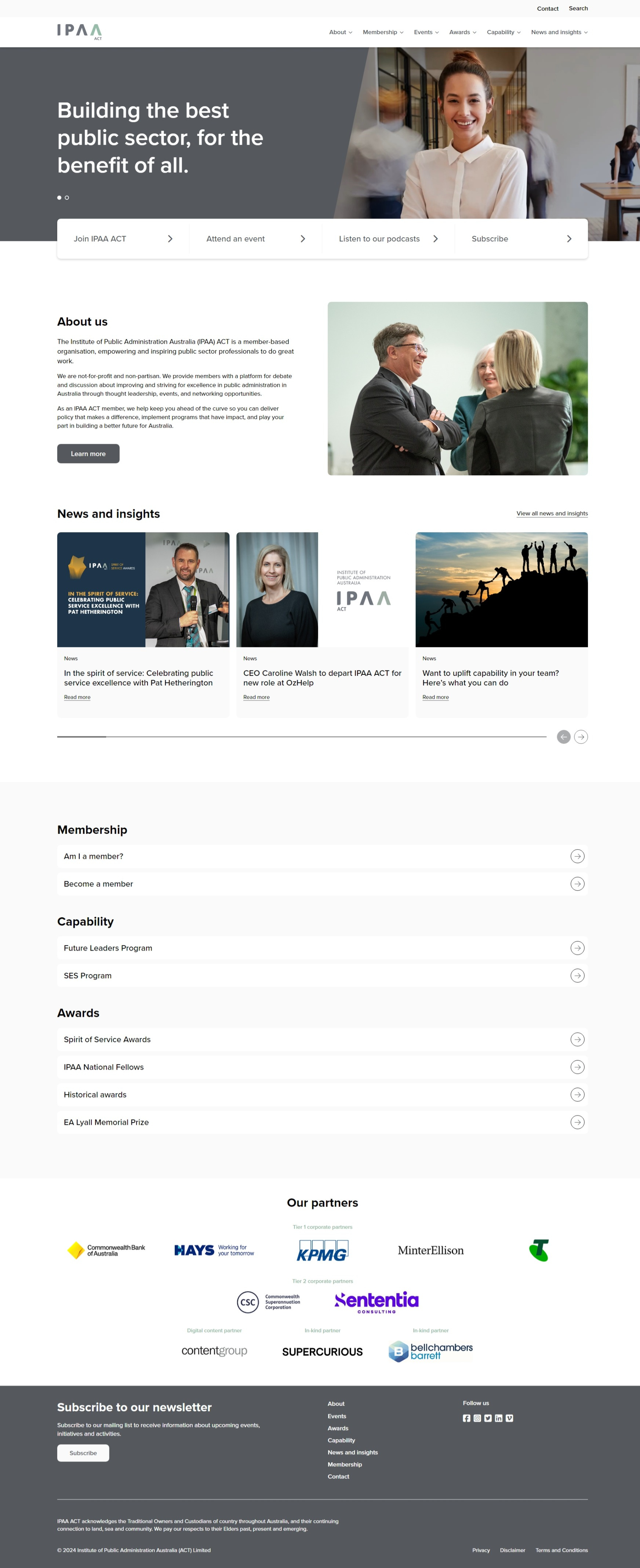 Official website of IPAA ACT
