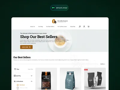 Coffee Shop UI Kit! bestsellers branding coffeelovers coffeeshop inspiration ui uikit uitrends ux uxtips uxtrends web design webflowdesign websitesdesign