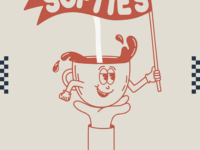 Latte Art Throwdown Poster Illustration & Layout art direction cartoon character coffee coffeeshop design illustration poster print retro typography vector vintage