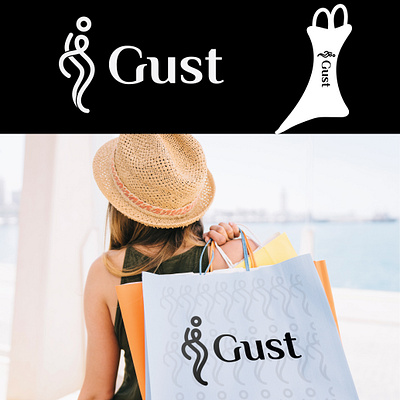 Gust: Female fashion logo graphic design logo