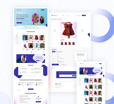 E-commerce fashion landing page agency branding design landing page logo ui uiux ux web design