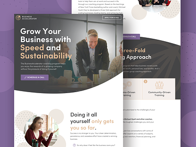 Business Coaching Landing Page design graphic design ui ux website wordpress