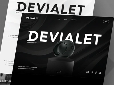 Devialet - Luxury Audio Company Website Design audio branding company company profile international landing page layout luxury minimalist speaker ui ui design uidesign ux web design web layout webdesign website website design website layout