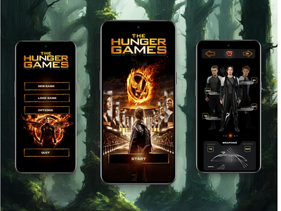 Game app "The Hunger Games" app design game app gaming app design graphic design mobile app ui ui game uiux designer ux