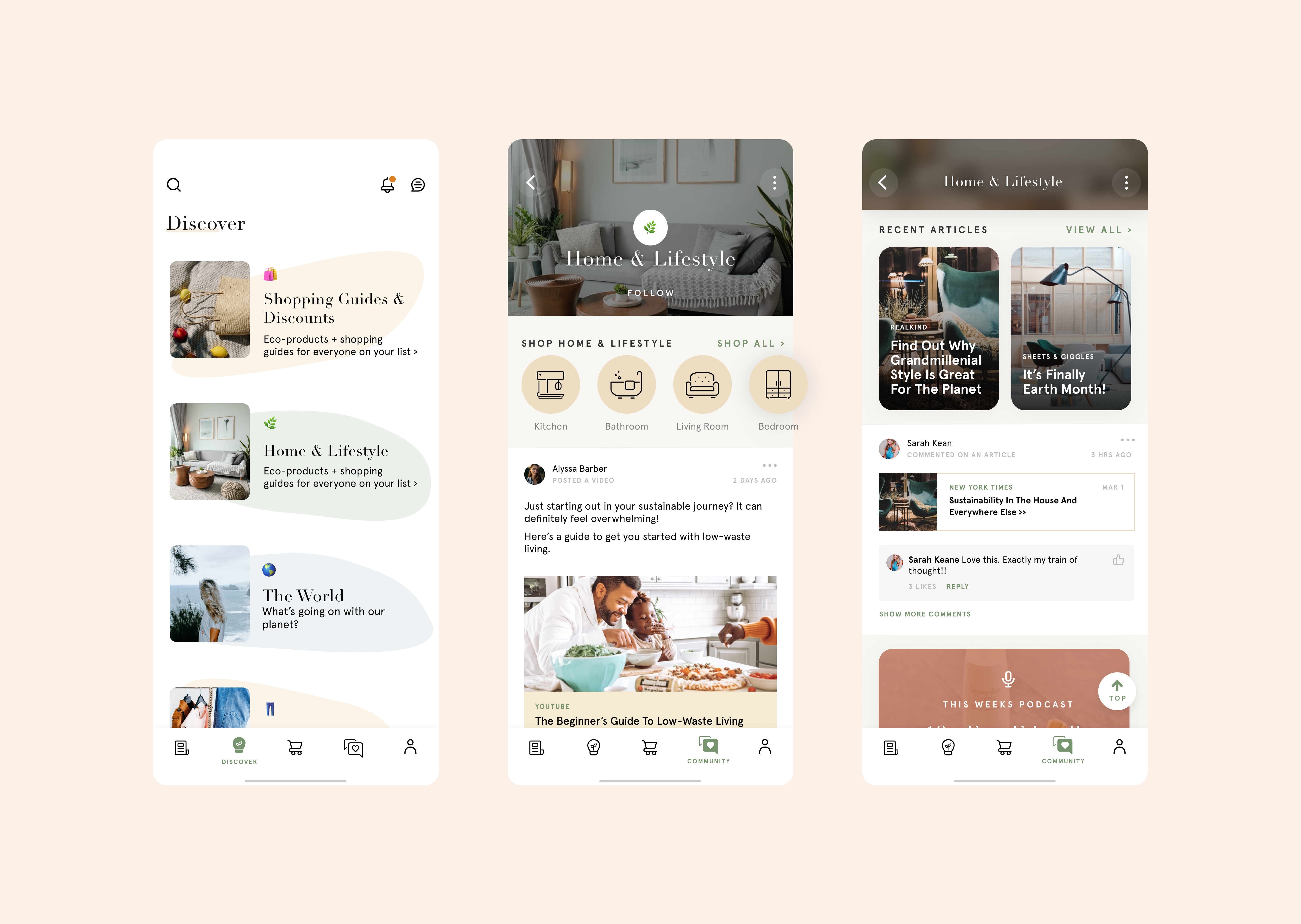 Example of Discover in app Feed