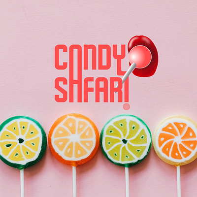 Candy Safari branding graphic design logo