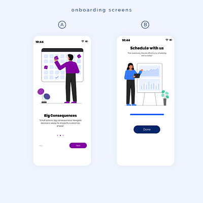 Mobile UI Onboarding Screens animation graphic design ui