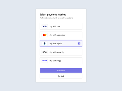 Payment method apple pay buttons call to action component cta design exploration figma mastercard payment method payment modal payment options paypal product design select payment stripe ui ux visa web design