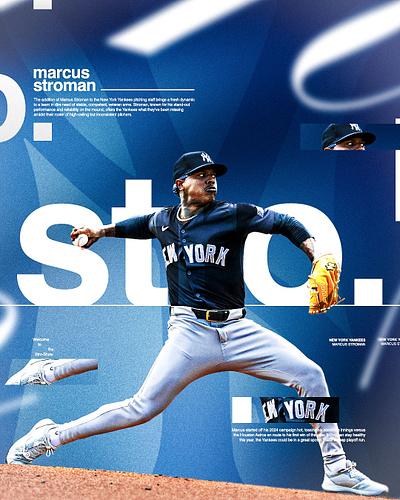 Marcus Stroman Graphic baseball design graphic graphic design graphics marcus mlb new york pitcher pitching social media sports stro stroman yankees