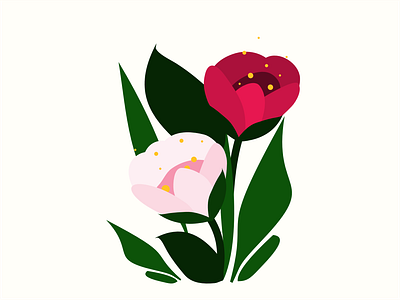 And it will bloom bloom blooming blossom botanical design flat flower garden graphic design hand drawn illustration peonie plant rose spring summer vector
