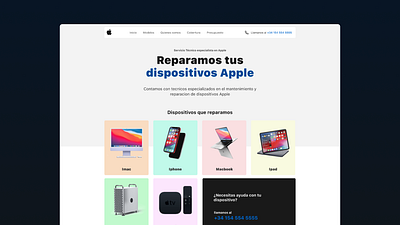 Apple Technical Service Website app design ui ux web