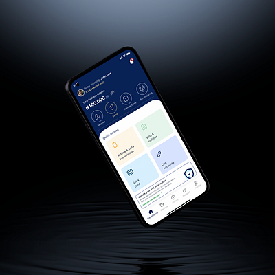 Fintech Home Screen app design ui ux