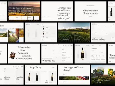 Website for a wine producer chateau creative blocks of the website creative design e commerce ideas for a website ideas for blocks minimalist style online store project presentation ui ukrainian brand web design web designer website design website showreel wine wine brand wine producer wine products wine shop