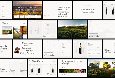 Website for a wine producer chateau creative blocks of the website creative design e commerce ideas for a website ideas for blocks minimalist style online store project presentation ui ukrainian brand web design web designer website design website showreel wine wine brand wine producer wine products wine shop