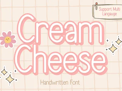 Cream Cheese is a handwritten font education