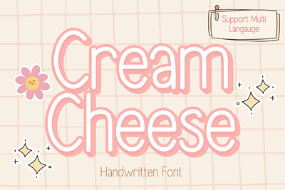 Cream Cheese is a handwritten font education