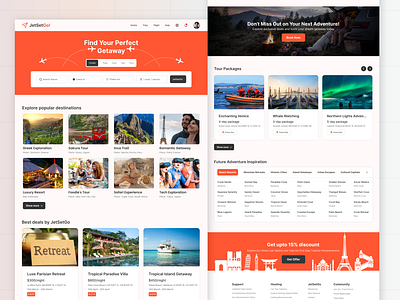 Travel agency landing page exploration landing page travel travel agency travel planner ui ux