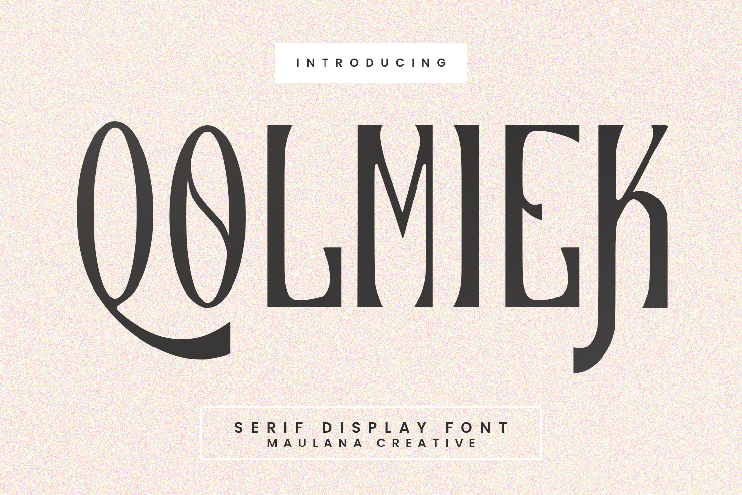 Qolmiek Serif Display Font by Maulana Creative on Dribbble