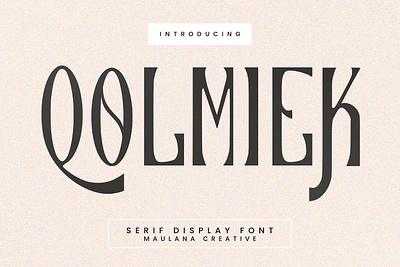 Qolmiek Serif Display Font branding font fonts graphic design lettering logo maulana creative modern fonts serif font serif fonts sunshine font typeface serif
