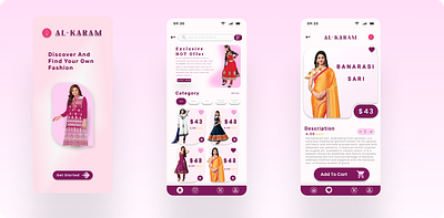 Fashion Mobile app animation app figma mobile app product designed prototype ui