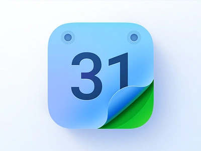 Calendar IOS Icon android icon app icon design appicon calendar calendar icon date days folded icon design ios app icon ios icon iphone icon list macos app icon monhts summer time vibrant winter