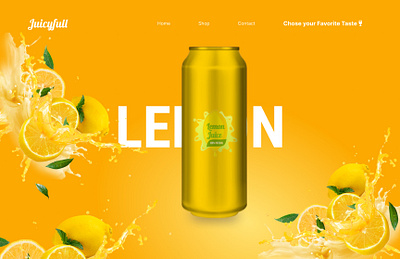 Fruit Juice Can Website Landing Page designed figma landing page ui ux website