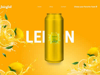 Fruit Juice Can Website Landing Page designed figma landing page ui ux website